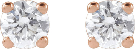 14K Rose Gold 1/4 CTW Lab-Grown Diamond Earrings
