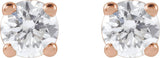 14K Rose Gold 1/4 CTW Lab-Grown Diamond Earrings