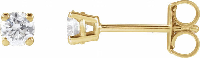 14K Yellow Gold 1/4 CTW Lab-Grown Diamond Earrings
