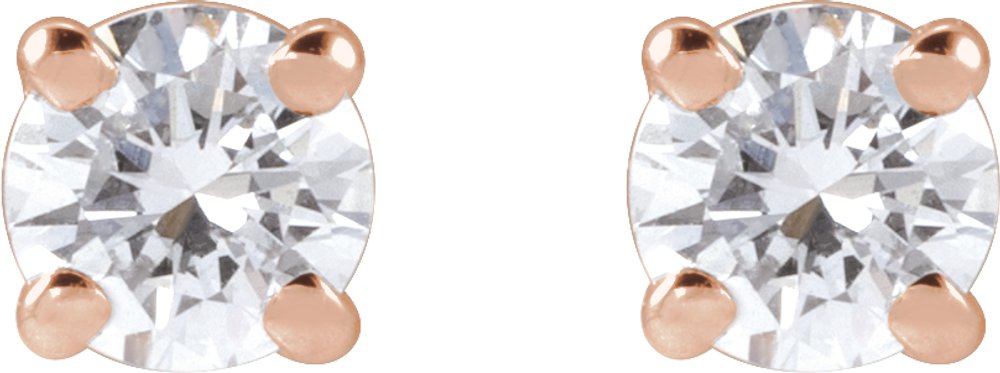 14K Rose 1/3 CTW Lab-Grown Diamond Stud Earrings