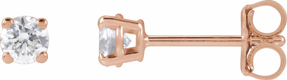 14K Rose 1/3 CTW Lab-Grown Diamond Stud Earrings