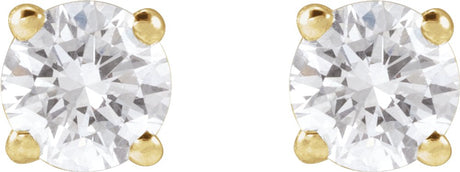 14K Yellow 1/2 CTW Lab-Grown Diamond Stud Earrings