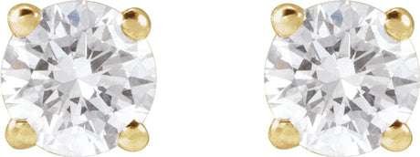 14K Yellow Gold 1/2 CTW Lab-Grown Diamond Earrings