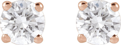 14K Rose Gold 1/2 CTW Lab-Grown Diamond Earrings