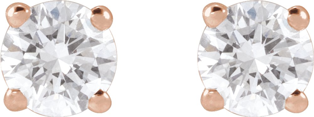 14K Rose Gold 1/2 CTW Lab-Grown Diamond Earrings