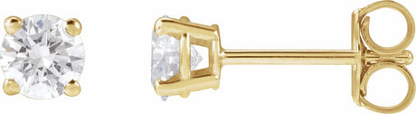14K Yellow Gold 1/2 CTW Lab-Grown Diamond Earrings