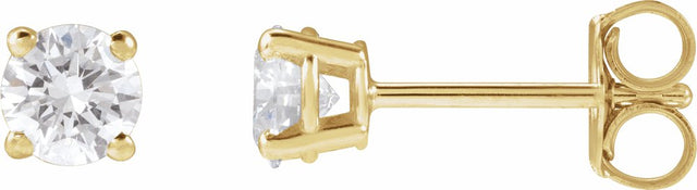 14K Yellow Gold 1/2 CTW Lab-Grown Diamond Earrings