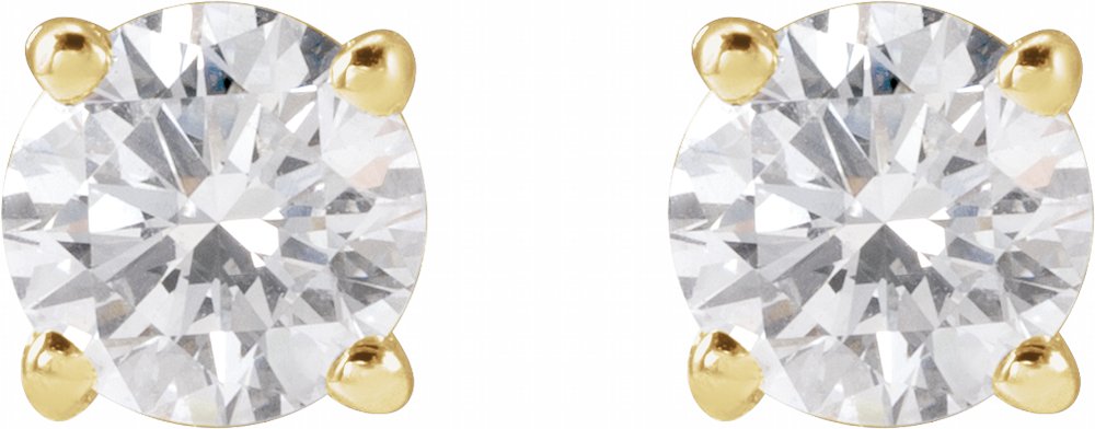 14K Yellow 3/4 CTW Lab-Grown Diamond Stud Earrings