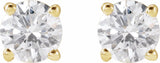 14K Yellow 3/4 CTW Lab-Grown Diamond Stud Earrings