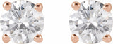 14K Rose 3/4 CTW Lab-Grown Diamond Earrings
