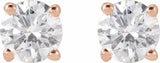 14K Rose Gold 5/8 CTW Lab-Grown Diamond Stud Earrings
