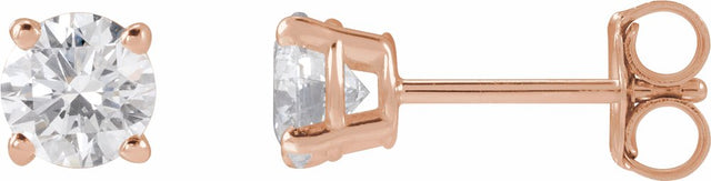 14K Rose 3/4 CTW Lab-Grown Diamond Earrings