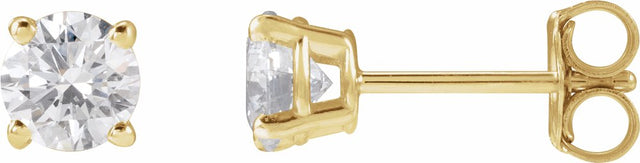 14K Yellow Gold 5/8 CTW Lab-Grown Diamond Stud Earrings