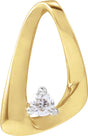 14K Yellow Gold .05 CTW Natural Diamond Freeform Pendant