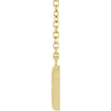 14K Yellow Freeform Bar 16" Necklace