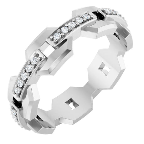 14K White 1/5 CTW Lab-Grown Diamond Band