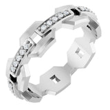 14K White 1/5 CTW Natural Diamond Band