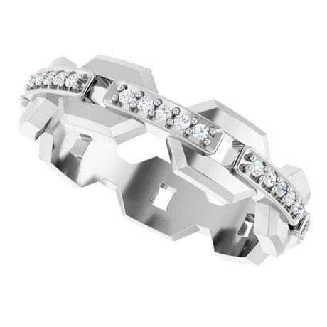 14K White 1/5 CTW Lab-Grown Diamond Band