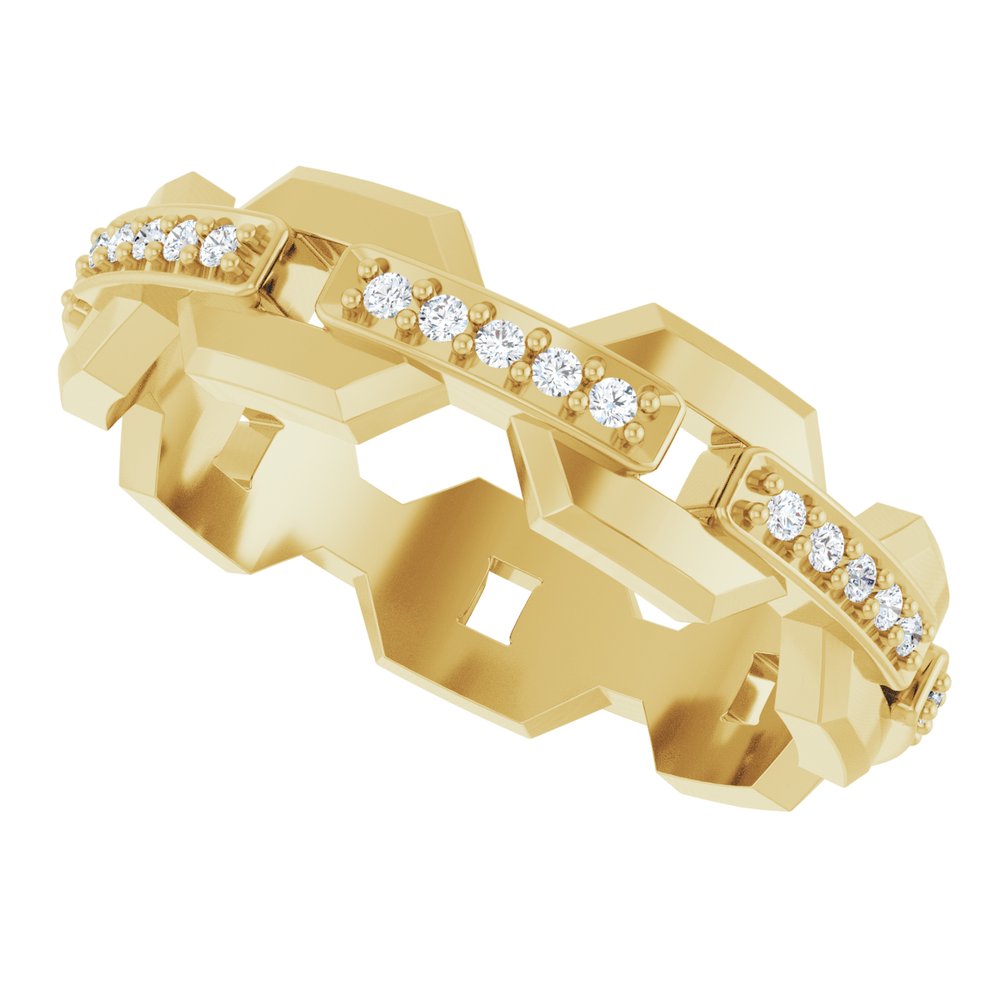 14K Yellow 1/5 CTW Natural Diamond Band