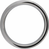 Tungsten Beveled-Edge Cypress Wood Inlay 8 mm Comfort-Fit Band