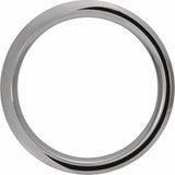Tungsten Beveled-Edge Cypress Wood Inlay 8 mm Comfort-Fit Band Size 9