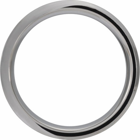 Tungsten Beveled-Edge Cypress Wood Inlay 8 mm Comfort-Fit Band Size 9