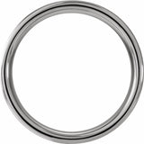 Tungsten Texas Ebony Wood Inlay 8 mm Comfort-Fit Flat Band