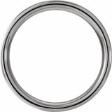 Tungsten Texas Ebony Wood Inlay 6 mm Comfort-Fit Flat Band Size 7.5