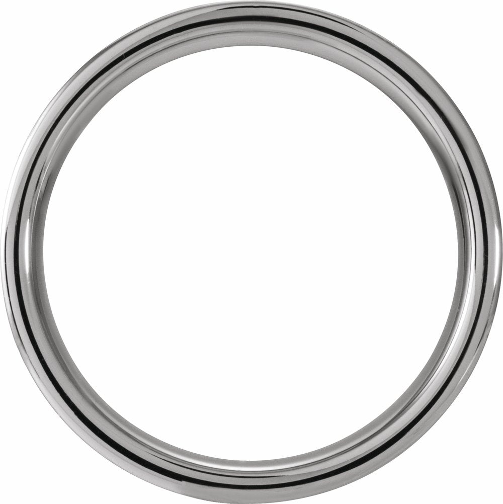 Tungsten Texas Ebony Wood Inlay 8 mm Comfort-Fit Flat Band Size 8