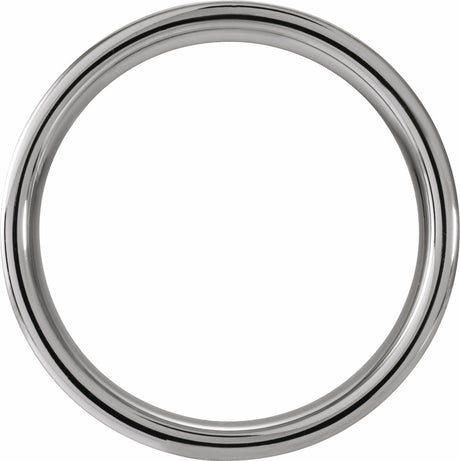 Tungsten Texas Ebony Wood Inlay 6 mm Comfort-Fit Flat Band Size 7.5