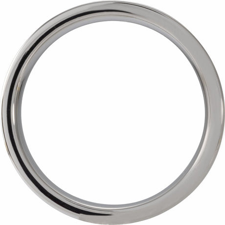Tungsten Cypress Wood Inlay 6 mm Comfort-Fit Flat Band Size 7.5