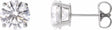 14K White Gold 2 1/2 CTW Lab-Grown Diamond Earrings