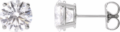 14K White Gold 2 1/2 CTW Lab-Grown Diamond Earrings