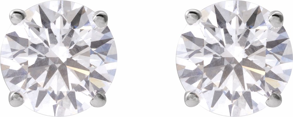 14K White 2 1/2 CTW Lab-Grown Diamond Stud Earrings