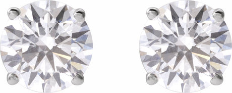 14K White Gold 2 1/2 CTW Lab-Grown Diamond Earrings