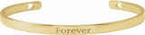 14K Yellow Gold Engravable Pierced Heart Cuff 7" Bracelet