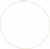 14K Yellow Gold-Filled 1.3 mm Adjustable Cable 16" Chain