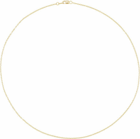 10K Yellow Gold 1.3 mm Cable 18" Chain
