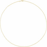10K Yellow Gold 1.3 mm Cable 20" Chain