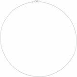 10K White Gold 1 mm Cable 20" Chain