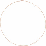 14K Rose  1.3 mm Cable 20" Chain