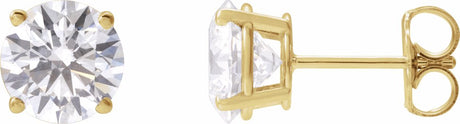 14K Yellow Gold 2 1/2 CTW Lab-Grown Diamond Earrings