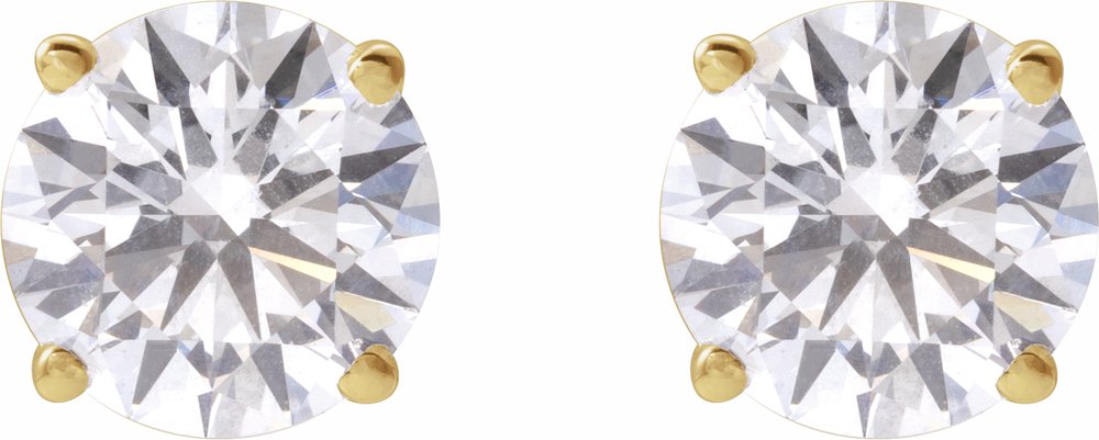 14K Yellow Gold 2 1/2 CTW Lab-Grown Diamond Earrings
