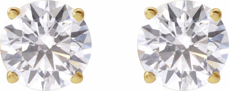 14K Yellow Gold 2 1/2 CTW Lab-Grown Diamond Earrings