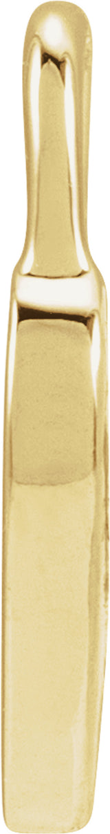 14K Yellow Gold Pink Enamel Heart Pendant