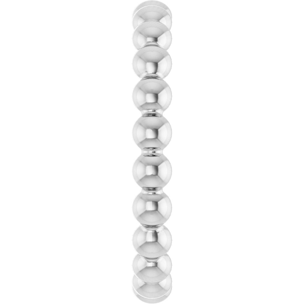 Sterling Silver Beaded Stackable Ring