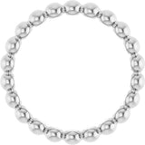 Sterling Silver Beaded Stackable Ring