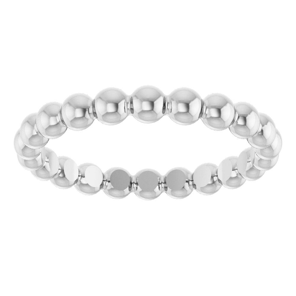 Sterling Silver Beaded Stackable Ring