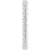 14K White Beaded Stackable Ring