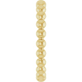 18K Yellow Gold Beaded Stackable Ring